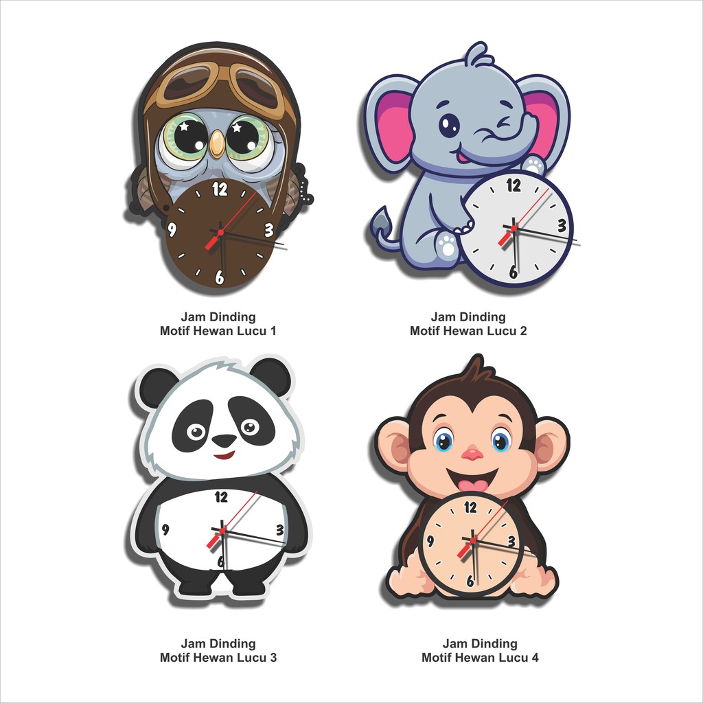 Neenkids Unique Cute Animal Character Clock, Children's Room Wall ...