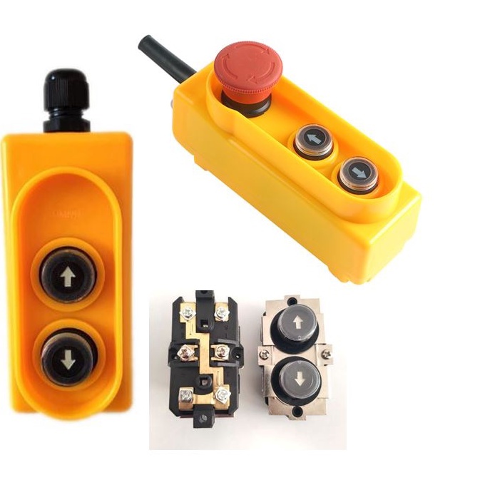 Electric hoist controller switch 220V household up down emergency stop ...