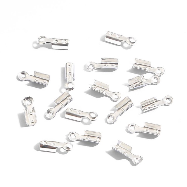 PATIKIL 20Pcs Gold Stainless Steel Rectangular Clasp Tips
