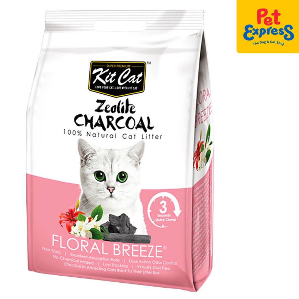 Kit Cat Zeolite Charcoal Floral Breeze Cat Litter 4kg Shopee Philippines