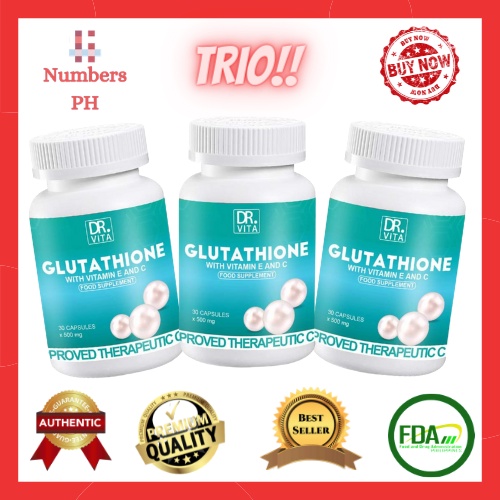 NUMBERS PH TRIO DR VITA GLUTATHIONE Whitening Gluta Vitamine E Frozen