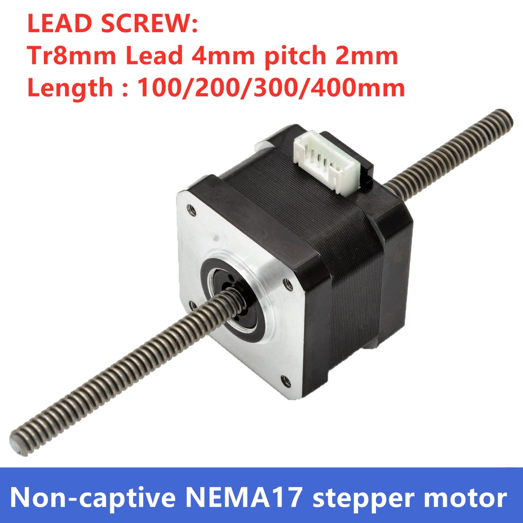 NEMA 17 Noncaptive stepper motor with Tr8*4 lead screw length 100mm