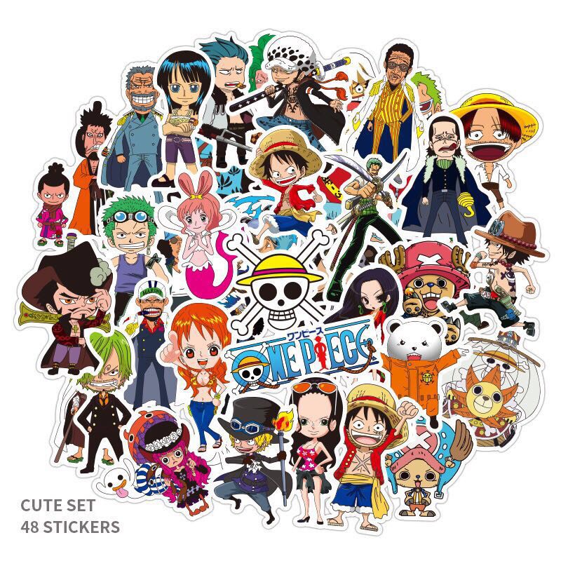 Xs003-48pcs One Piece Graffiti Waterproof Sticker | Shopee Philippines