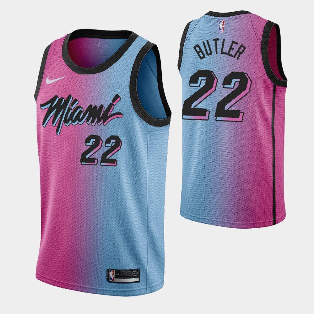 Miami Heat Jimmy Butler City Edition - BLUE/PINK | Shopee Philippines