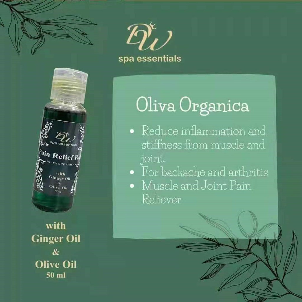 DW spa Pain Relief Rub Oliva Organica with Ginger Oil & Olive Oil 50g Shopee Philippines