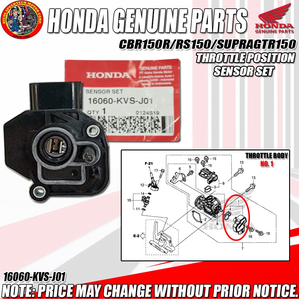 CBR 150/RS 150 THROTTLE POSITION SENSOR SET (HPI) (Genuine 16060KVS