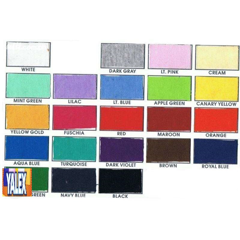 YALEX SIZE CHART COLOR SWATCHES, 59% OFF