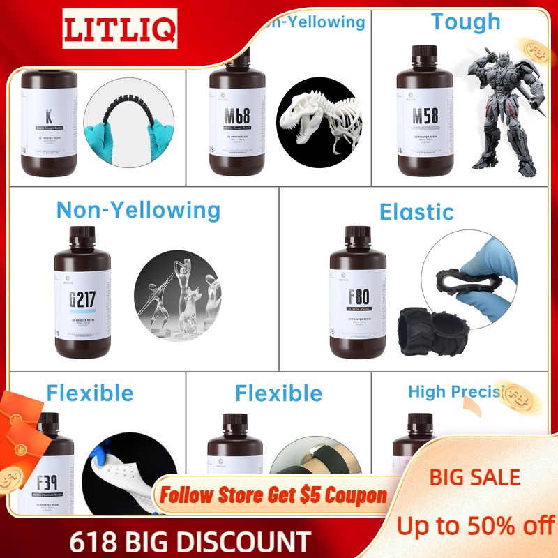 Resione Printer Resin ABS Like Tough Flexible 3d Printer UV Resin For ...