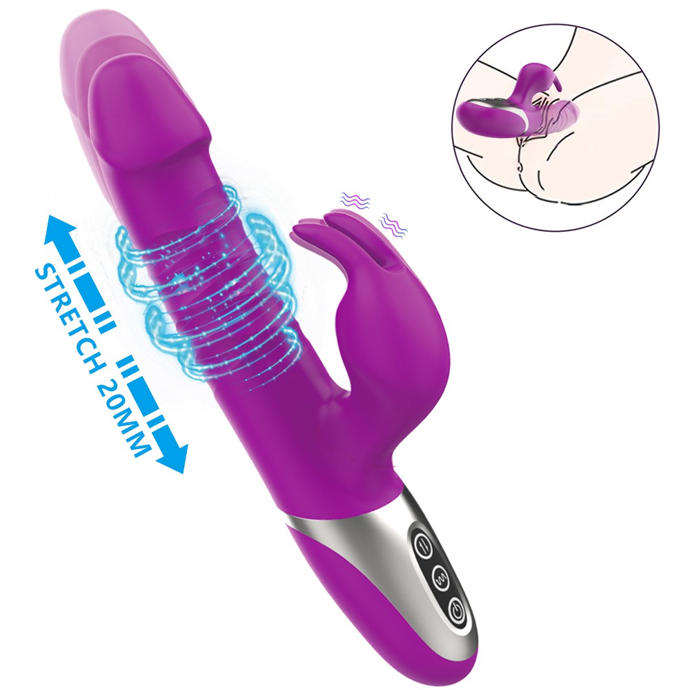 Sex Machine 360 degree Automatic Thrusting Dildo Female Orgasm Masturbation  Massager Double Rabbit V | Shopee Philippines