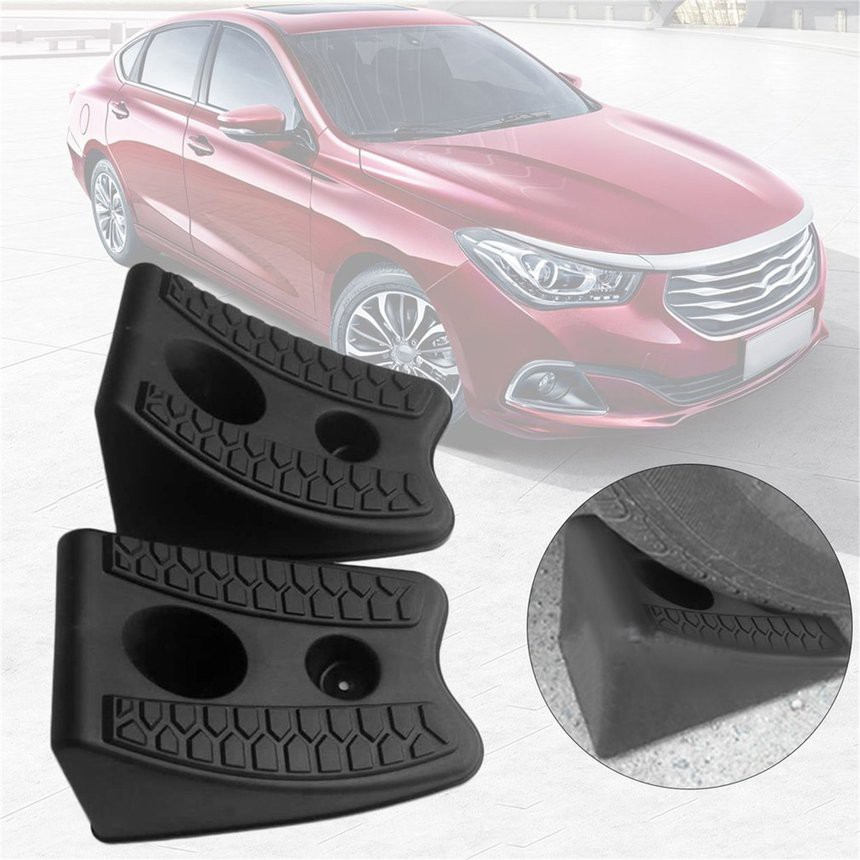 2pcs Car Anti-slip Block Rubber Car Tyre Slip Stopper Wheel Alignment ...