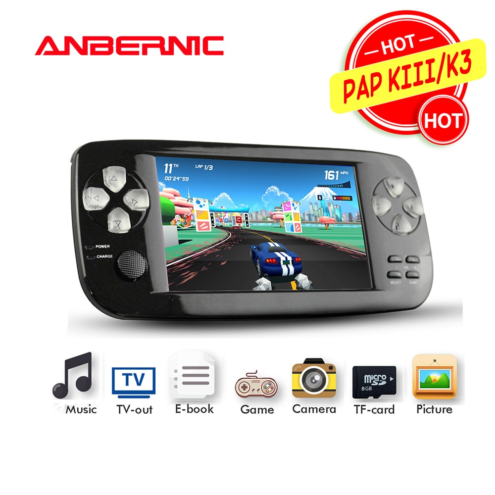 ANBERNIC Portable Handheld Game Console 64Bit Flash Video Juego Game Player PAP KIII/K3 Plus