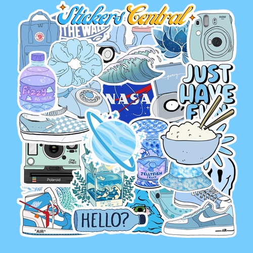 Blue Aesthetic Sticker Pack 