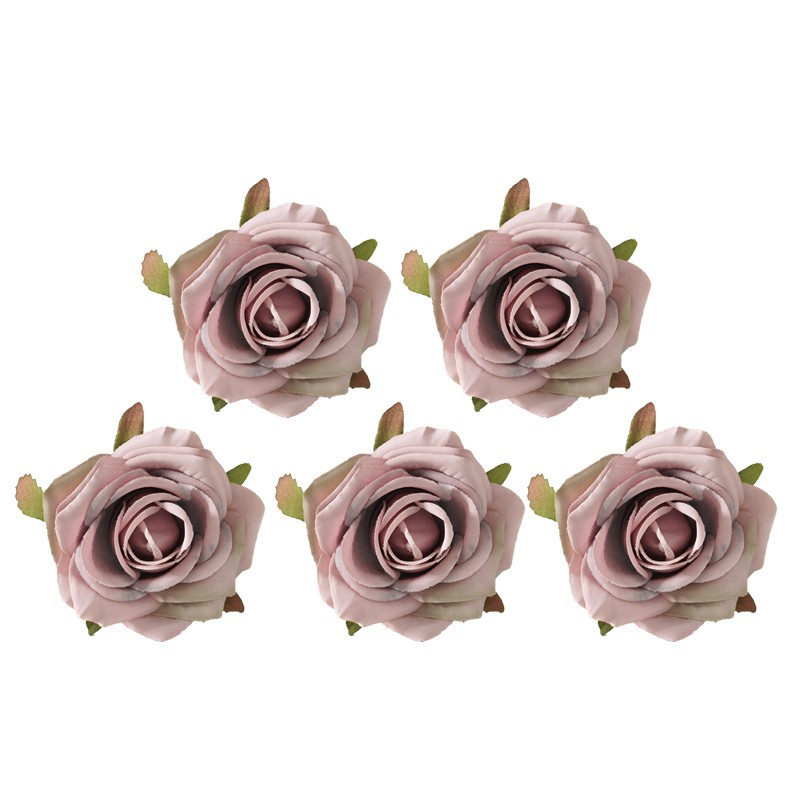 Artificial flowers 5 PCS 6CM Rose Flower Heads Wedding Cake Decoration