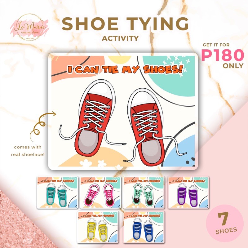 Image result for Velcro Busy Book TYING SHOE LACE Interactive Worksheets for Kids ...