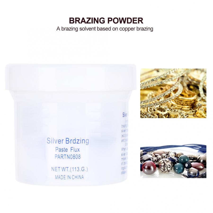 &113g Soldering Paste Gold Silver Brass Brazing Flux Powder Brazing