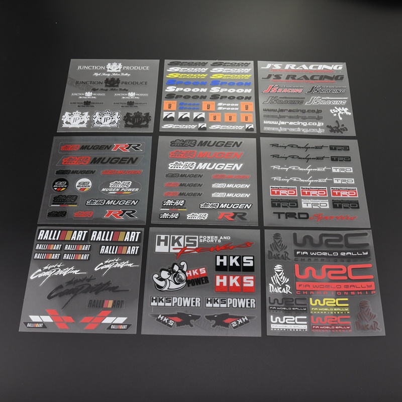 Car Sticker TRD MUGEN JSRACING JP RALLIART NISMO MONSTER HKS WRC MS ...