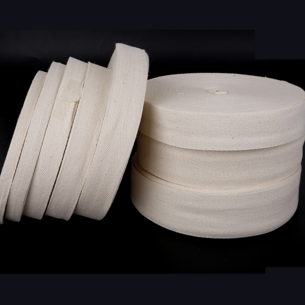 1/1.5/2/2.5/3/3.5/4/5cm Width Herringbone Tape Ribbons 100% Cotton ...