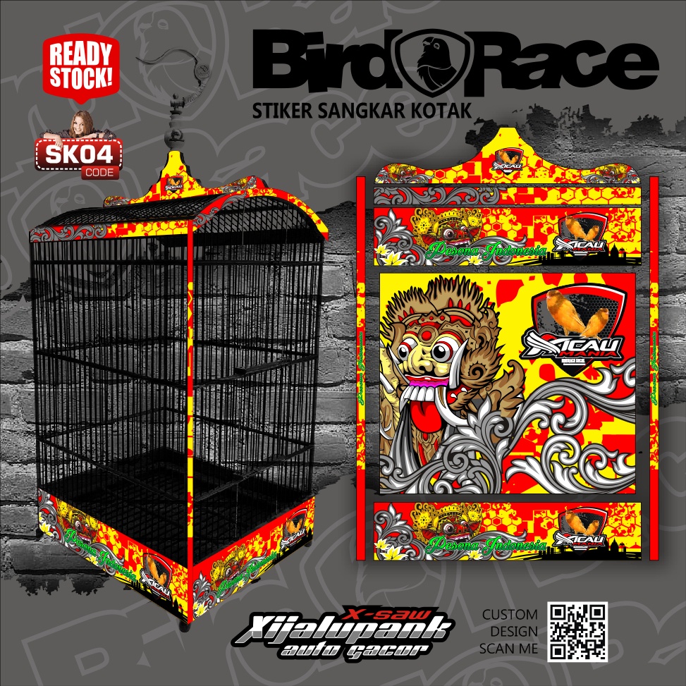 Box CAGE Sticker KK No. 1 No. 2 No. 3 Bird Cage Sticker | Shopee ...