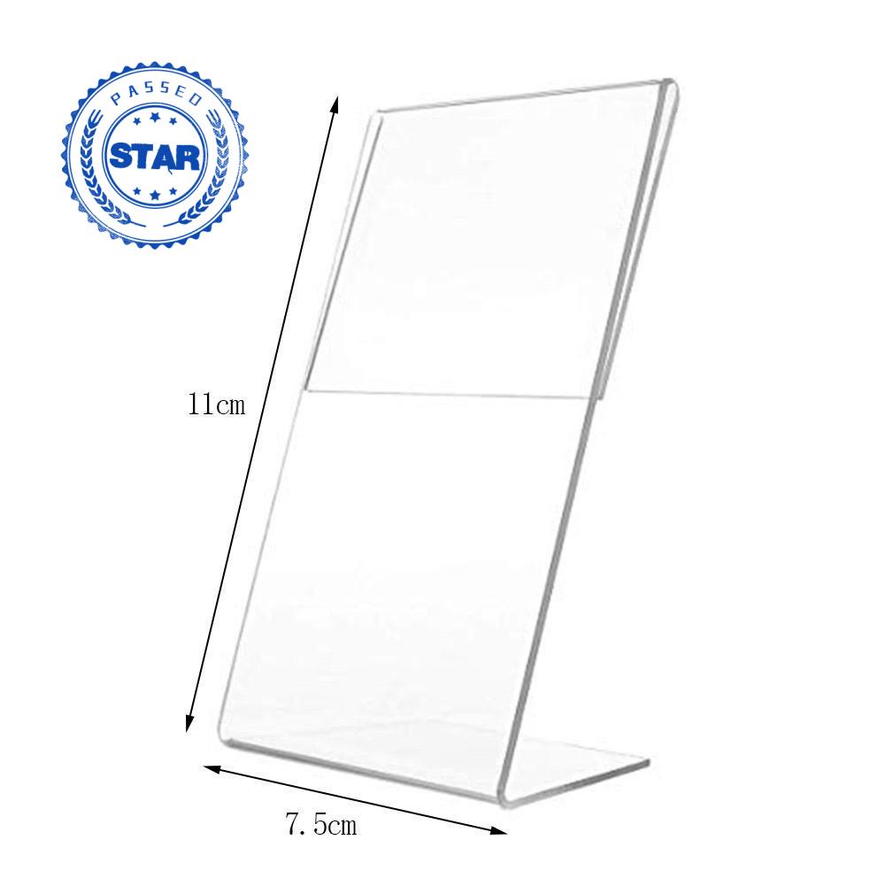 Acrylic L Sign Price Label Display Holders Stands for Paper Tag Card ...