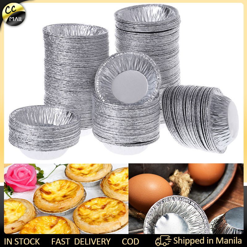 NEW 100pcs Disposable Aluminum Foil Tart Pan Heat Evenly No odor Safety