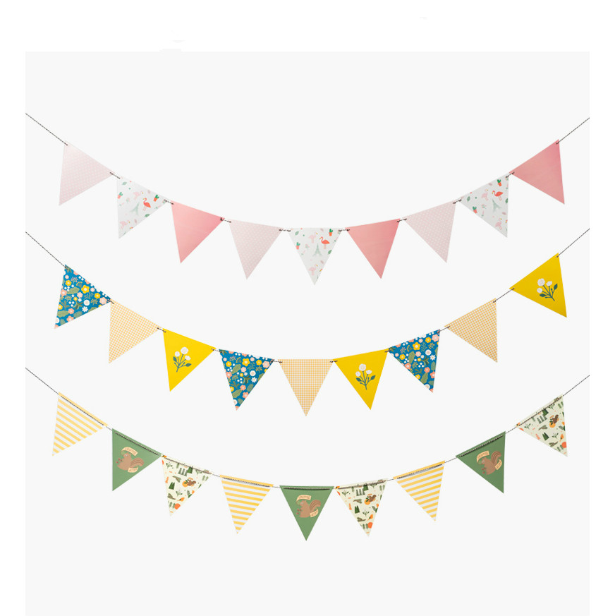 Happy Birthday Triangle Garland Festival Decorations Triangle Banner ...