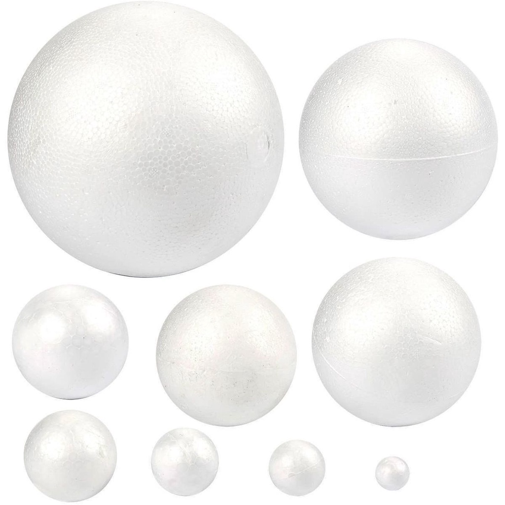 Bulk Foam Balls,100 Pcs 0.8-2 Inches White Styrofoam Balls Round Smooth Polystyrene  Ball for DIY Craft and Decoration