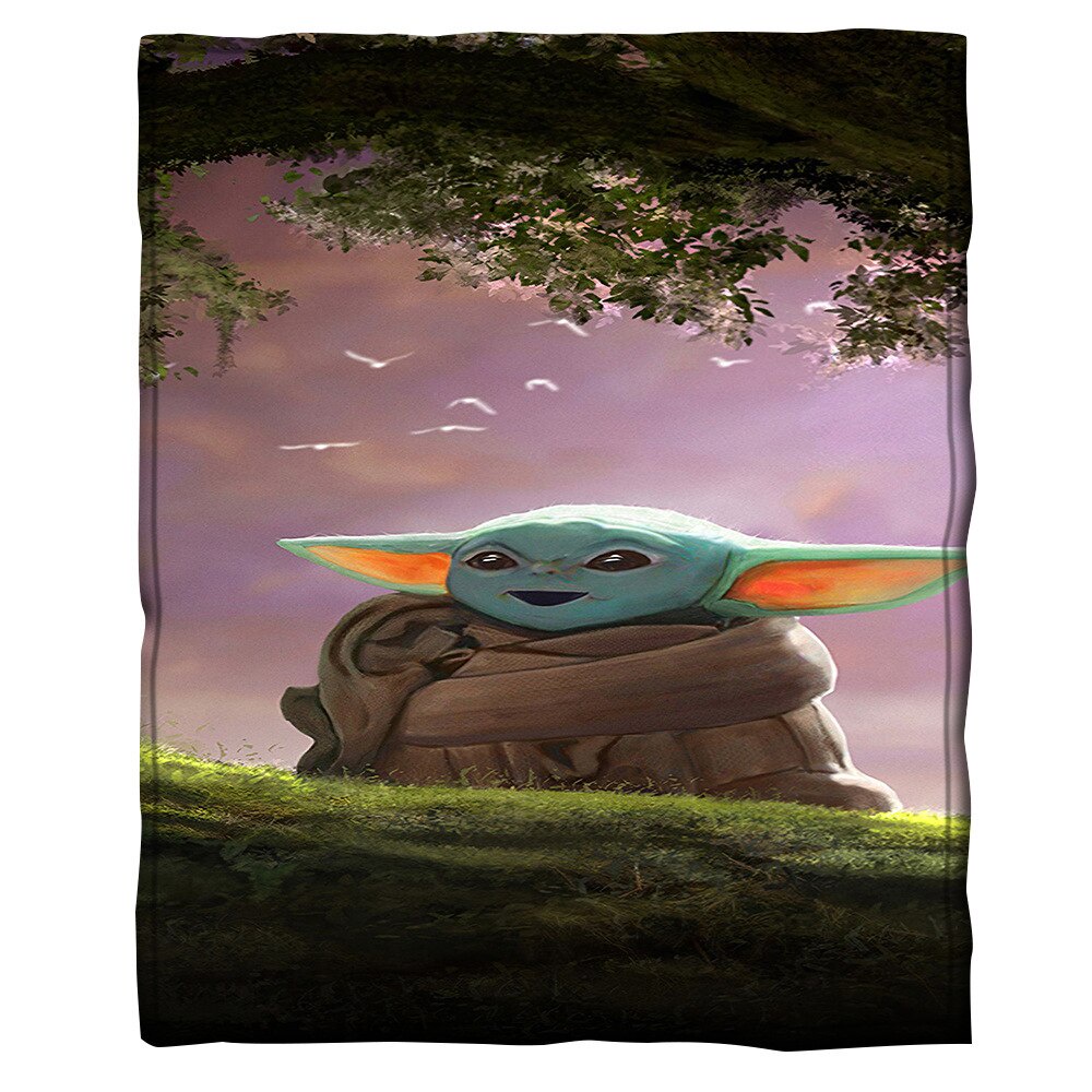 Disney Star Wars Baby Yoda Super Soft Warm Blankets Cartoons Sherpa