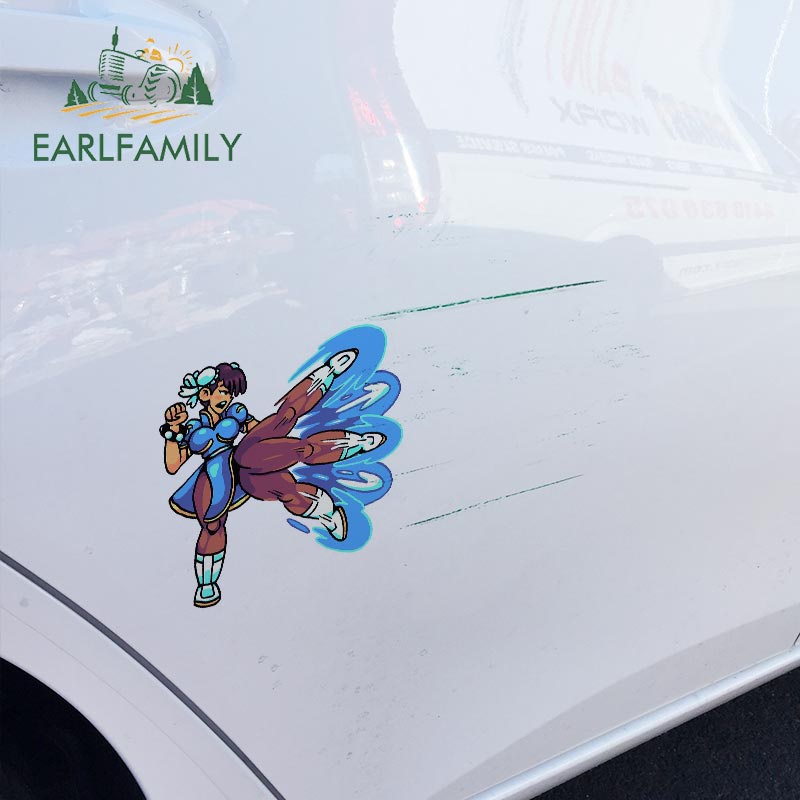 EARLFAMILY 13cm x 11.4cm for Arcade Fighter Chun Li Car Sticker Scratch ...