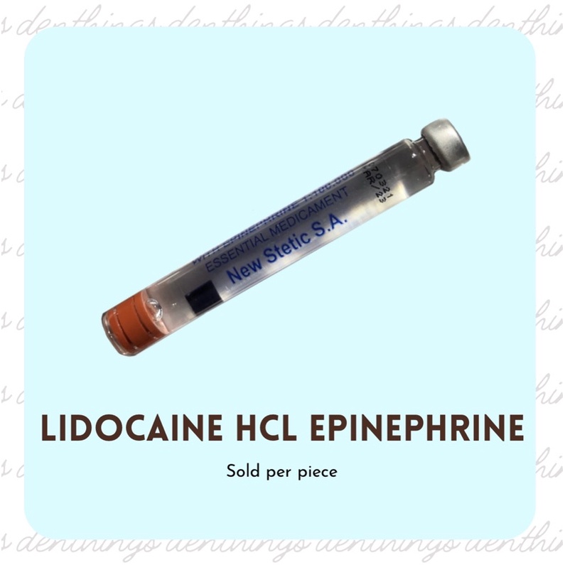 Lidocaine HCL Epinephrine cartridge anesthesia Sold per piece