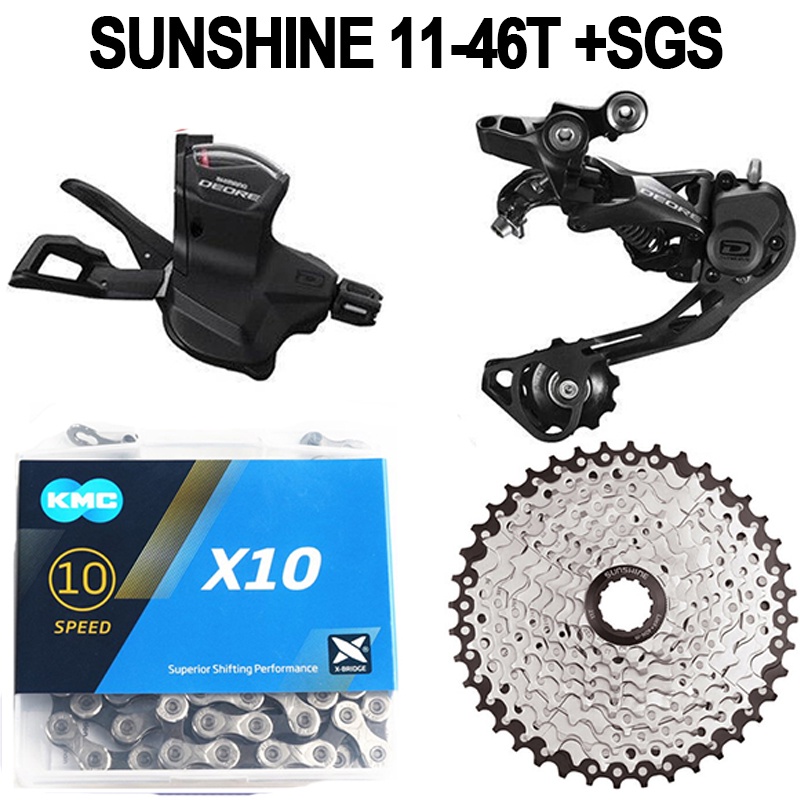 Shimano DEORE M6000 Groupset 3x10Speed MTB Mountain Bike 30 Speed RD M6000 Derailleur SL M6000 Shifter SUNSHINE Cassette KMC X10 Chain Kit Shopee Philippines