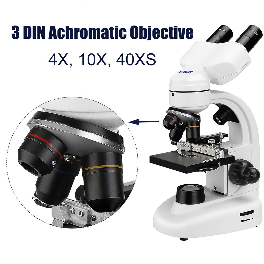 SuperSVBONY SV605 40X1600X Double Barrel Biological Microscope with