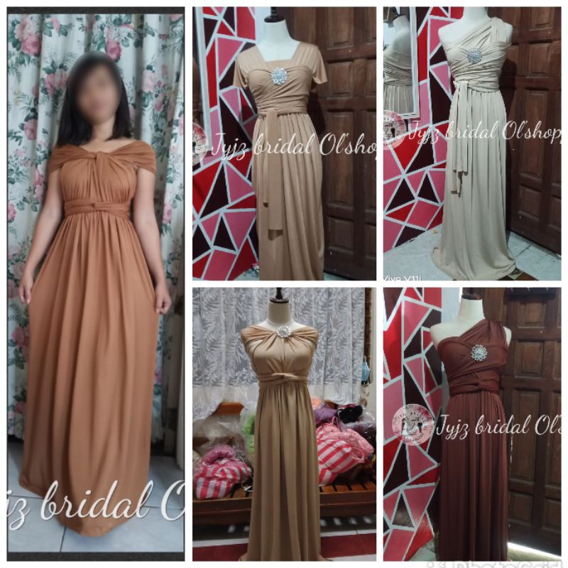 Infinity dress Regular SHADE OF BROWN Shopee Philippines