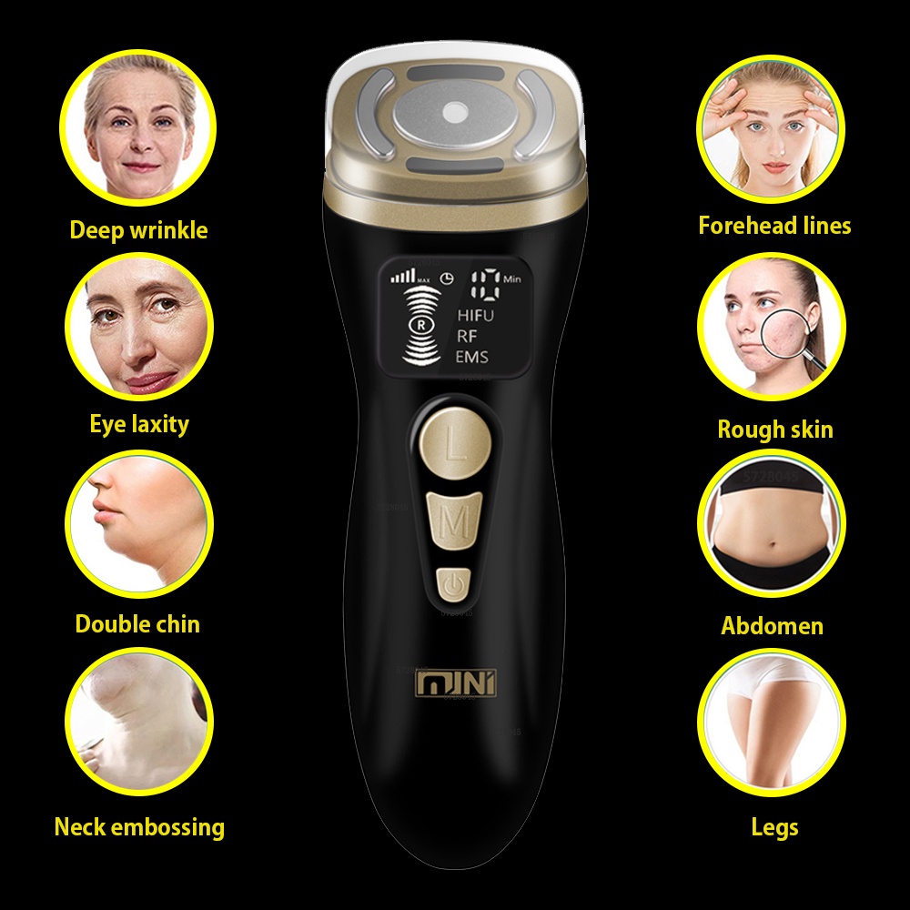 HIFU Mini Machine Ultrasound RF EMS Microcurrent Lifting Firming ...
