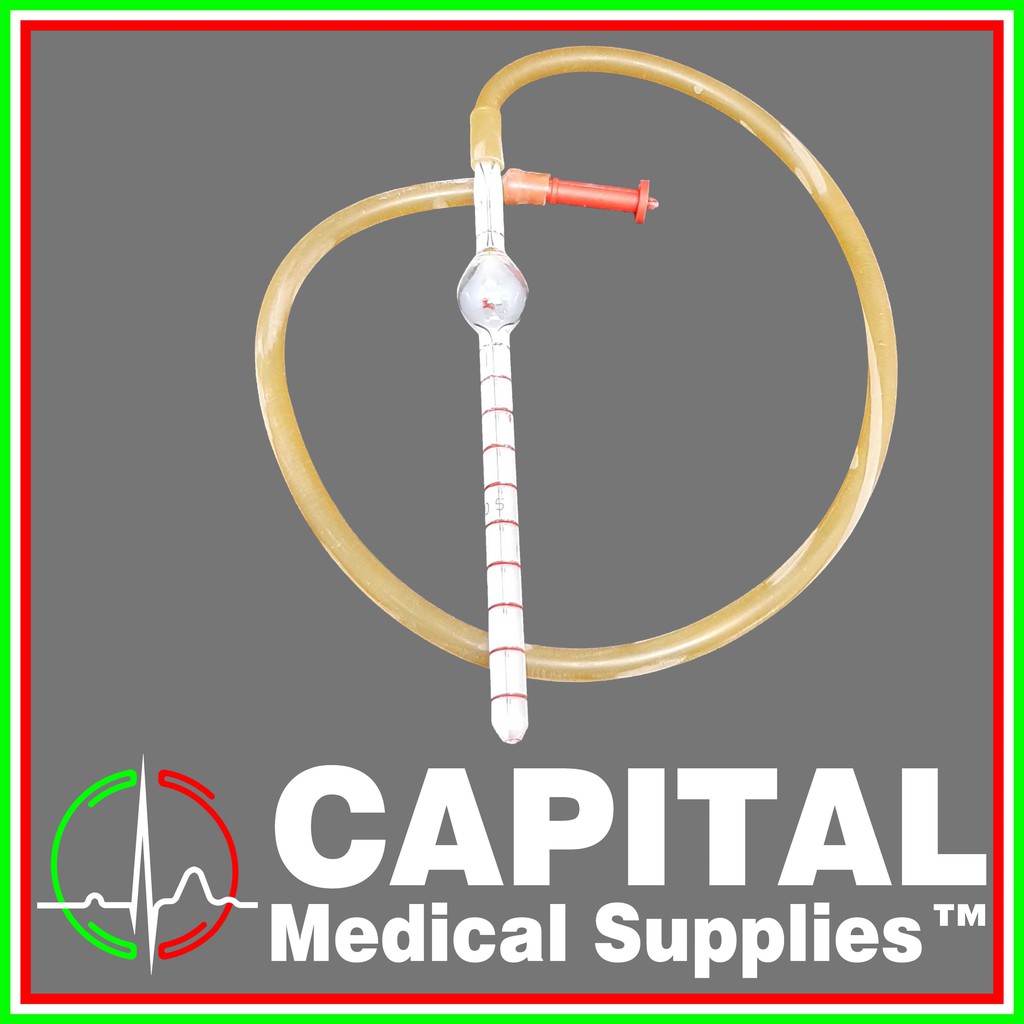 RBC Red Blood Cell Blood Diluting Pipette with Rubber Tube, Glass