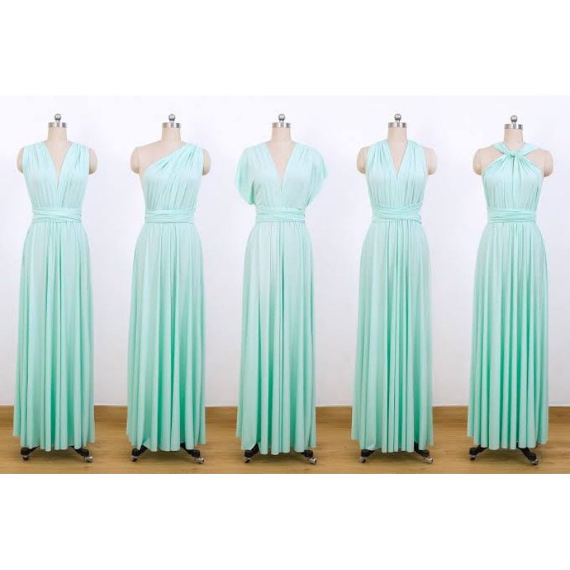 MINT GREEN INFINITY DRESS WITH TUBE Shopee Philippines