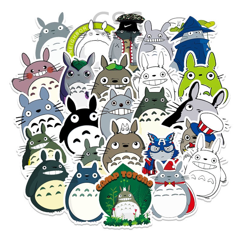 CSS.50Pcs/Set Cartoon Totoro Graffiti Waterproof Sticker My Neighbor ...