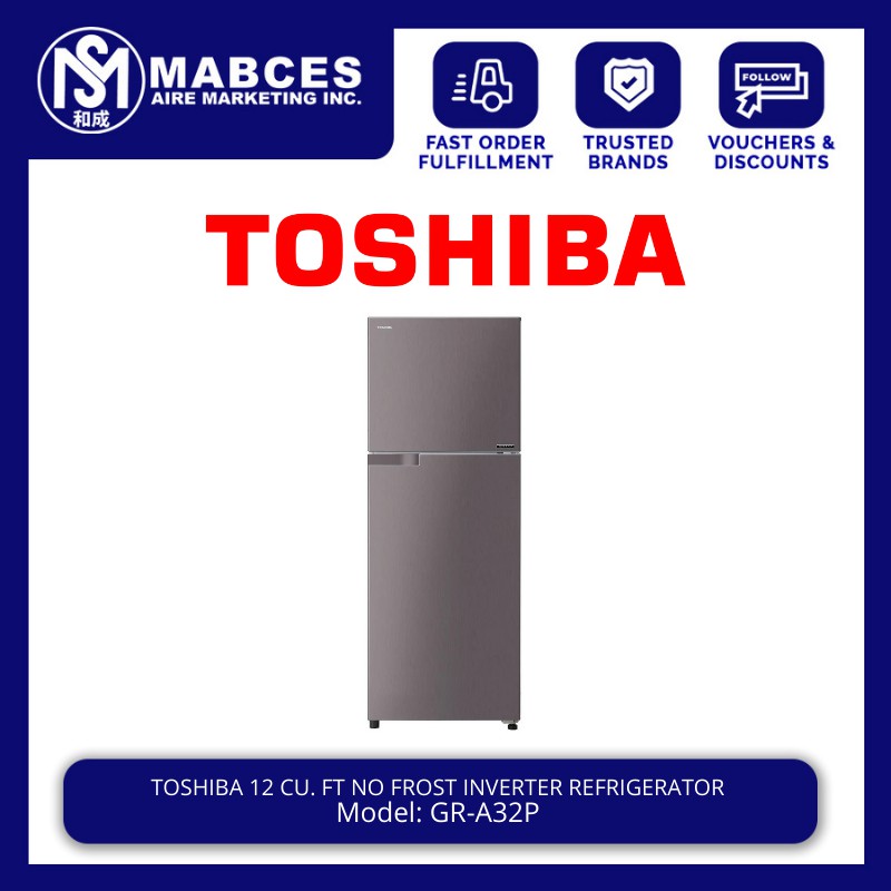 Toshiba 12 cu. ft. No Frost Inverter Refrigerator GR-A32P Dark Silver ...