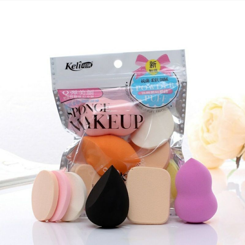 Make Up Sponge Set 6 IN 1 Beauty Blender Sponge Powder Contents 6pcs