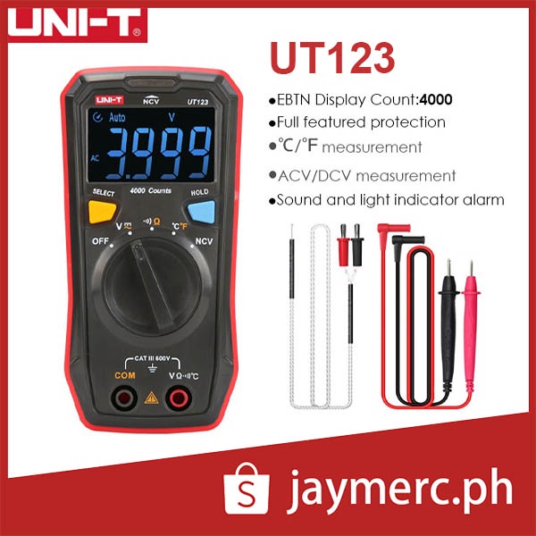 Uni-T Ut123 UT123D Digital Multimeter AC DC Voltage Resistance ...