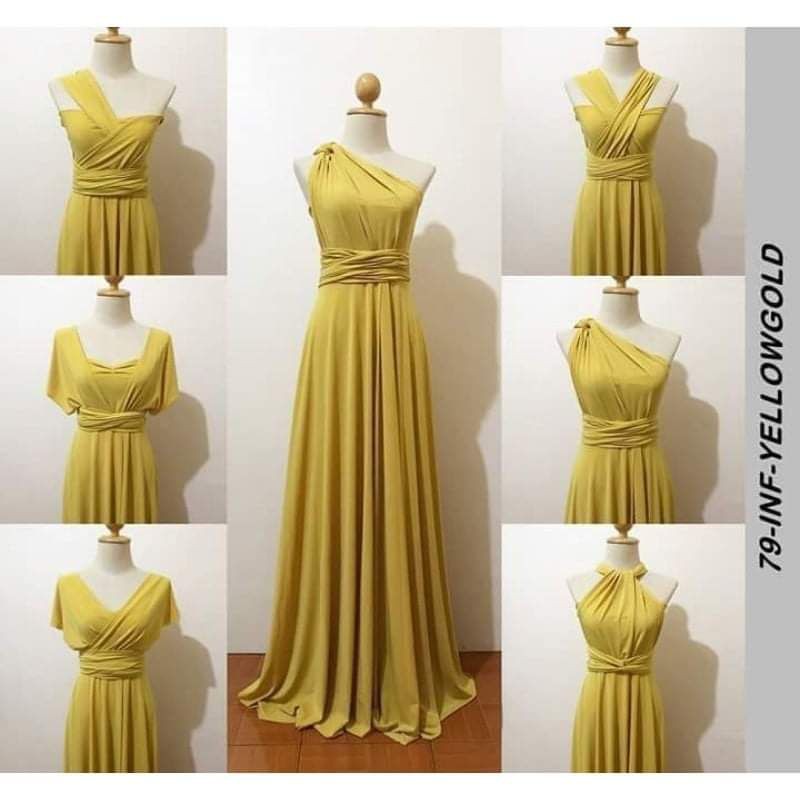 Infinity Dress With Tube Yellow