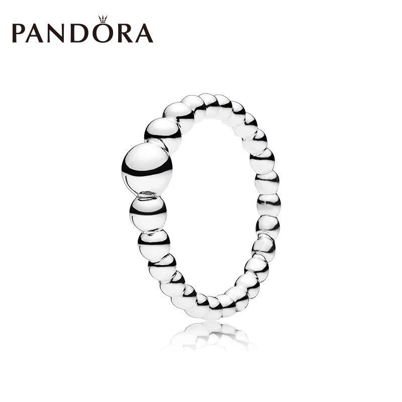 Pan String of Beads Ring Sterling Silver s925 Simple rose gold 197536 ...