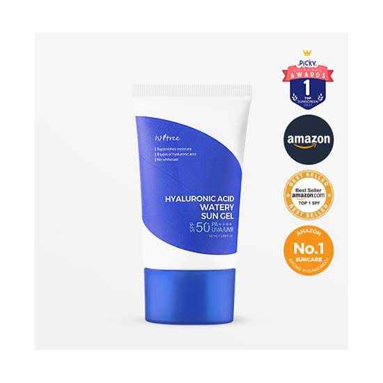 ISNTREE Hyaluronic Acid Watery Sun Gel SPF50+ PA++++ 50ml Shopee