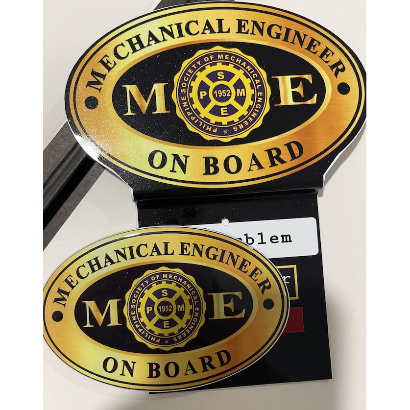 ME - Mechanical Engineer Set - Plate # Mount and 3d Emblem | Shopee ...