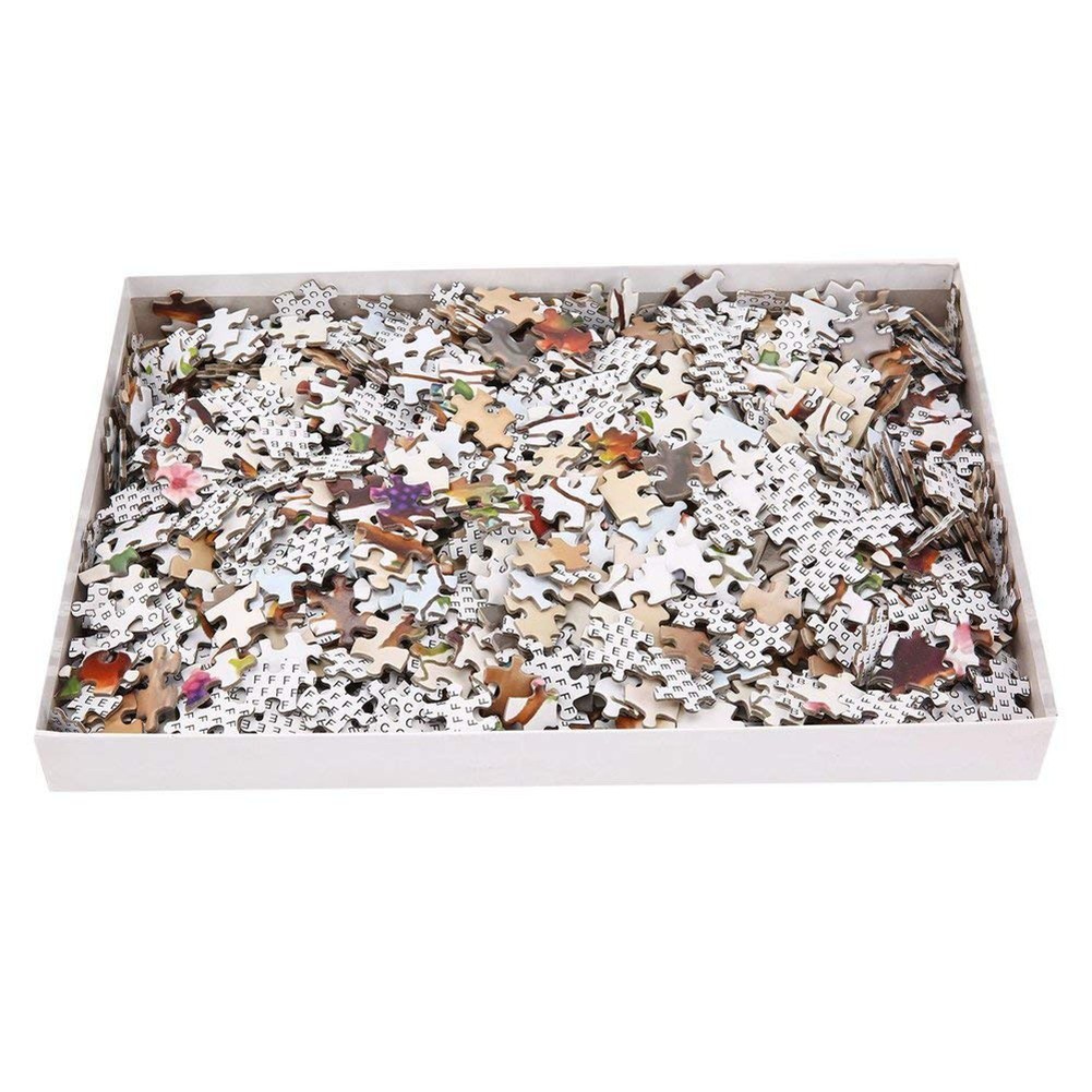 Handmade Premium Basswood Jigsaw Puzzle 1000 Piece Bright Color Famouse