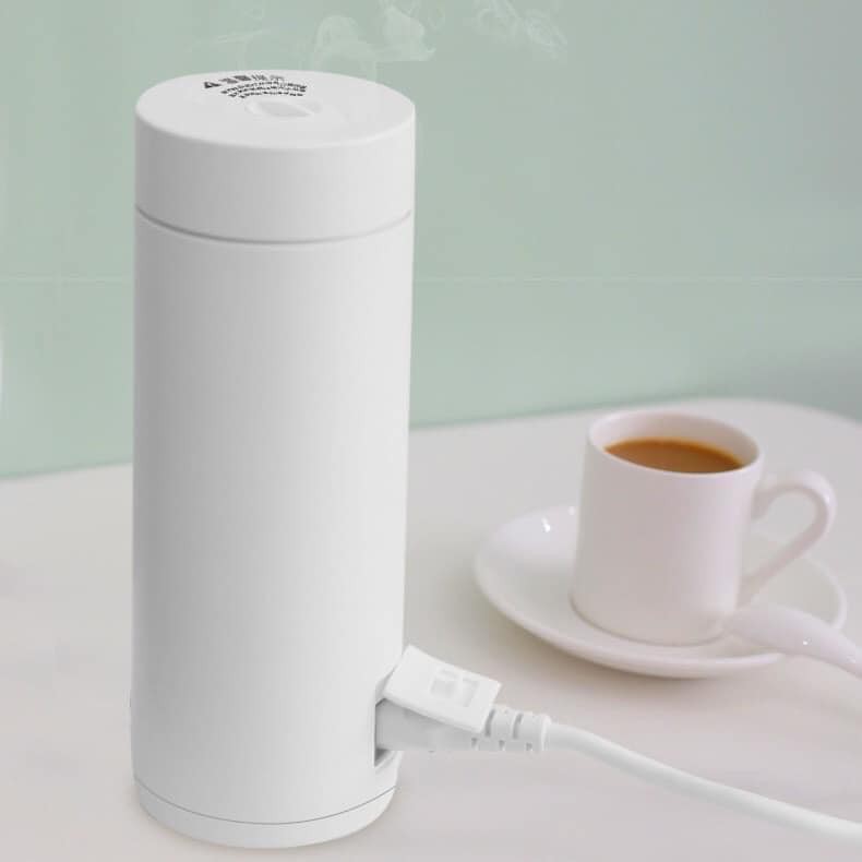 Travel Electric Cup 400ML Portable Electric Heating Bottle Stainless Steel Water Bottle Smart