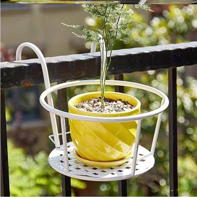 1PC Latest Flower Pot Holder Railing Fence Pot Rack Versatile Balcony ...