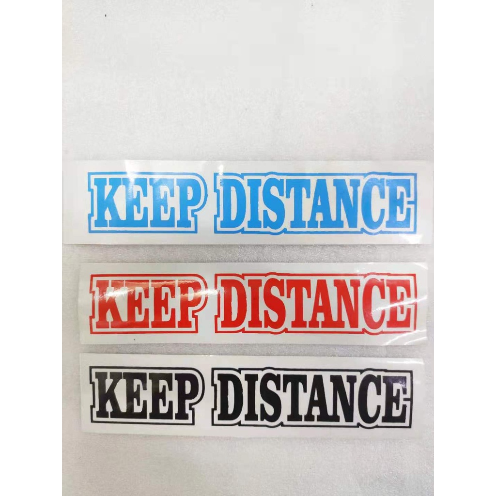 reflective stickers universal KEEP DISTANCE 1PCS | Shopee Philippines