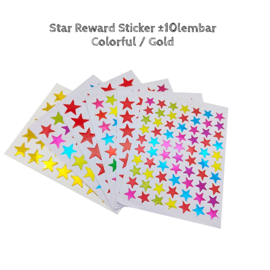 Colorful Reward Stickers (Star Sticker Contains 10 Sheets) | Shopee ...