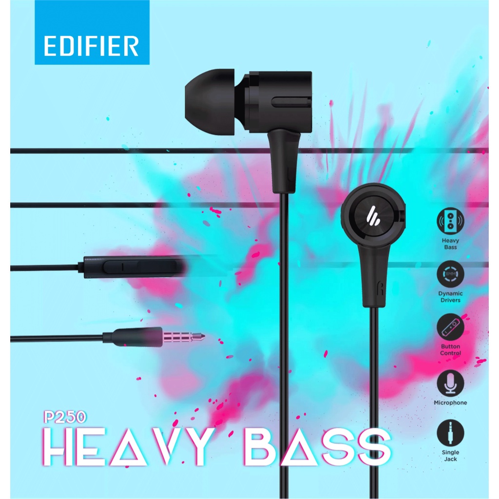 Edifier P205 Heavy Bass Built-in Microphone Volume Protect Dynamic ...