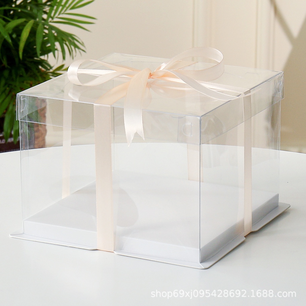 [COD] Clear Acetate Cake Box hard plastic fancy high end cake box ...